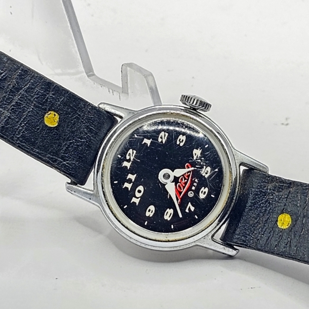 Rare 1950s US Time Ingersoll Zorro 24mm Wristwatch Original Band Running